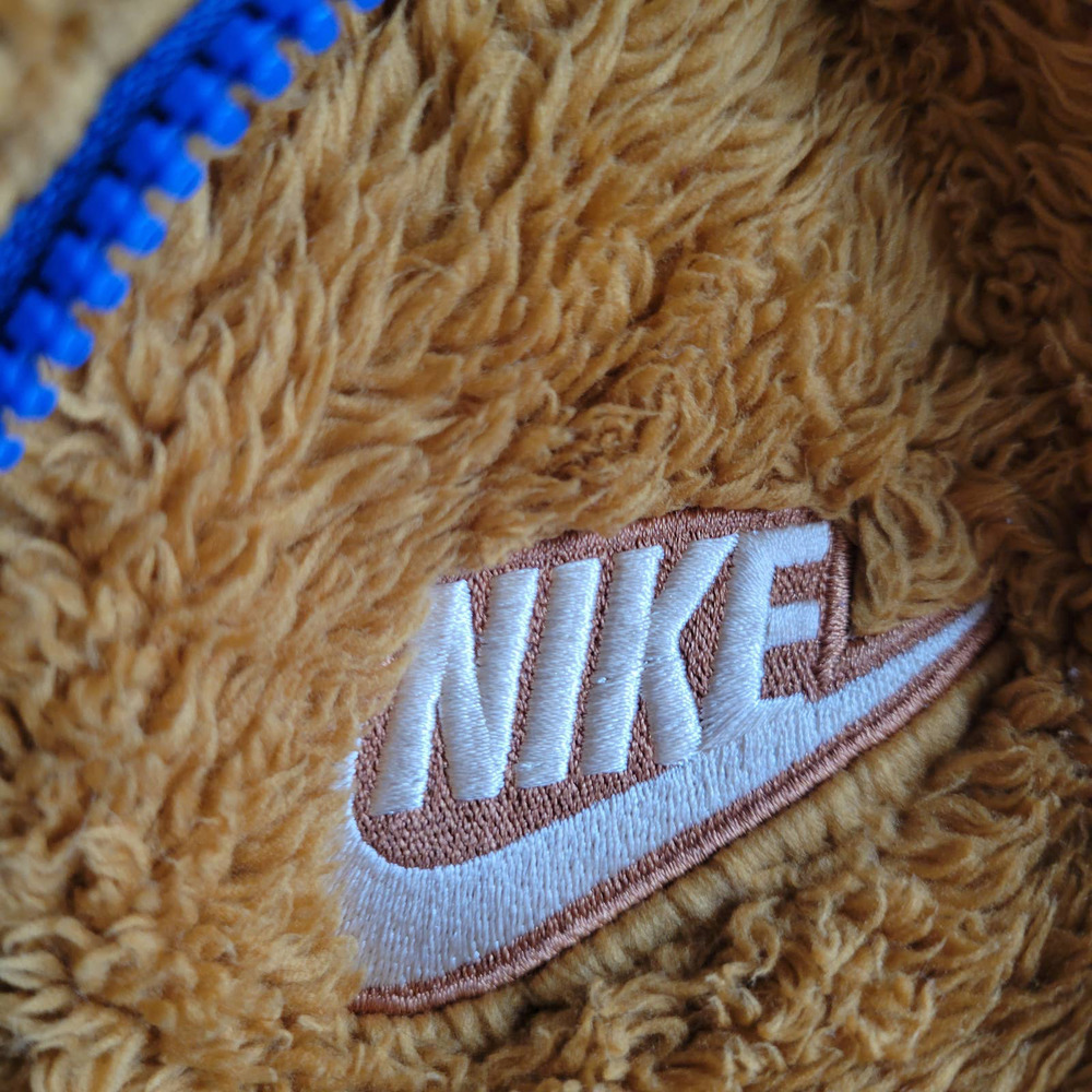 Nike Teddy Bear Sherpa Cropped Pullover Jacket Size L - Picture 8 of 9